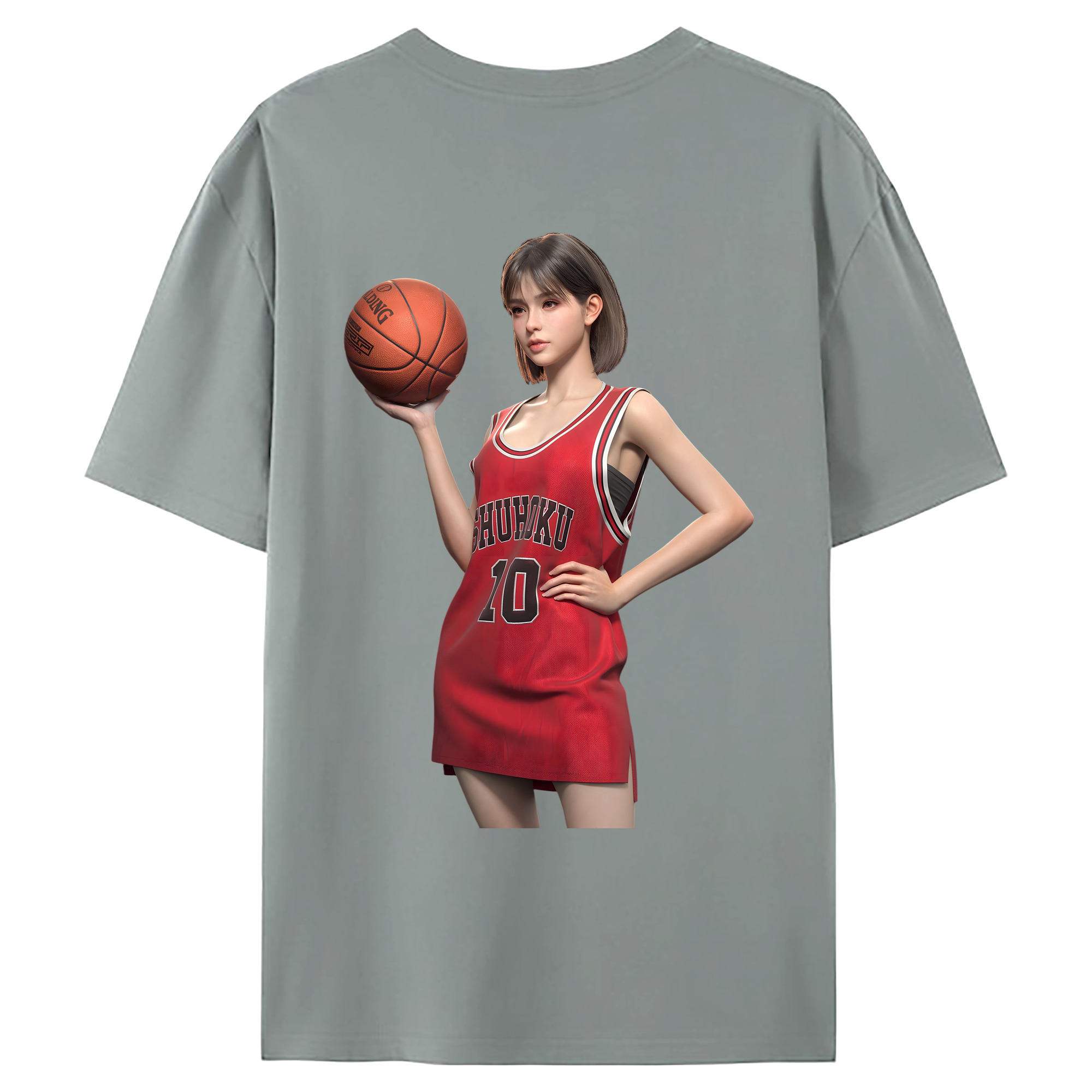 （画像用） SLAM DUNK／スラムダンク 綿100％ メンズ半袖Tシャツ（バックプリント） 通気性